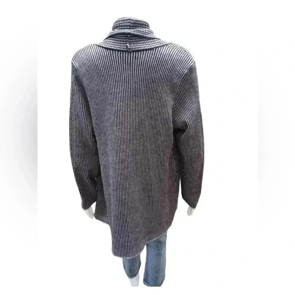 Croft & Barrow Grey & Black  Open Cardigan Size Large - Picture 4 of 10